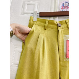 [JUNE LINEN] Q10 Quần dài LINEN ống 24cm, lưng cao NHIỀU MÀU. Lưng sau thun. Có Bigsize.