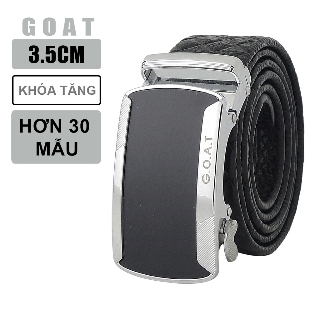 Thắt lưng nam GOAT CBTLN400, khóa tăng tự động 3.5cm, Nhiều Mẫu