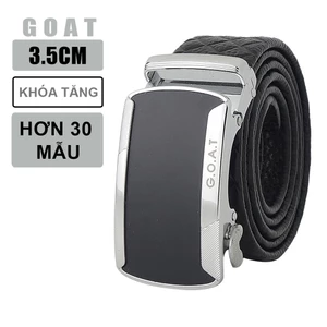 Thắt lưng nam GOAT CBTLN400, khóa tăng tự động 3.5cm, Nhiều Mẫu