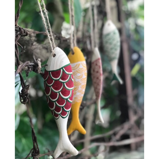 Sét 6 cá gỗ vẽ trang trí | Shopee Việt Nam