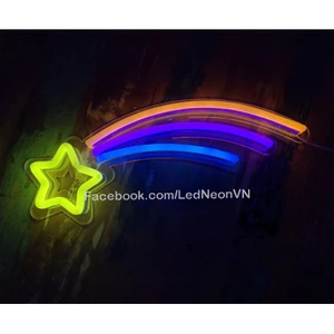 Đèn trang trí sao chổi [Đèn Led Neon uốn chữ, uốn hình theo yêu cầu]