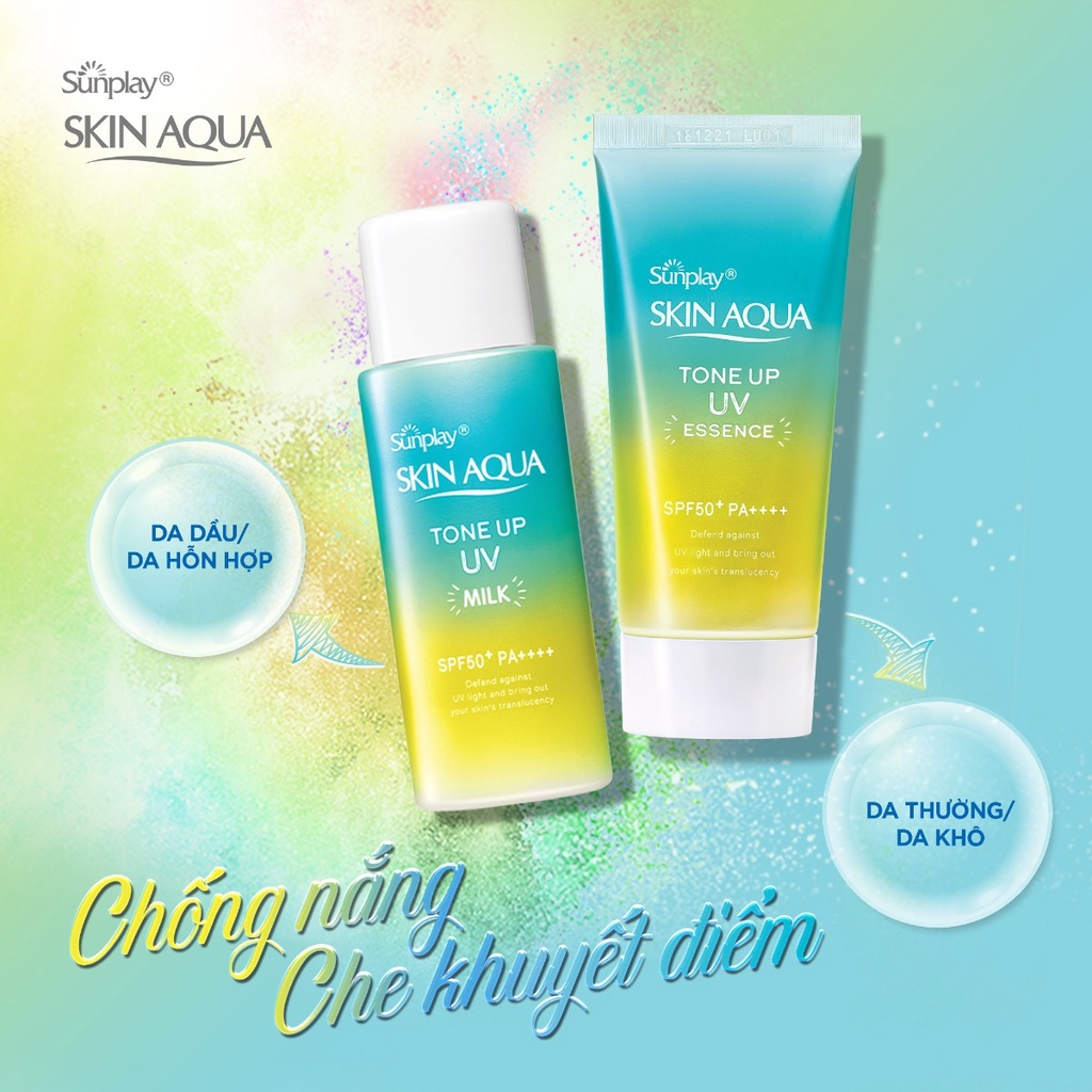 Ảnh Kem Chống Nắng Kiềm Dầu Nâng Tông SUNPLAY Skin Aqua Mint Green Tone Up Uv Milk Dạng Sữa 50g 4