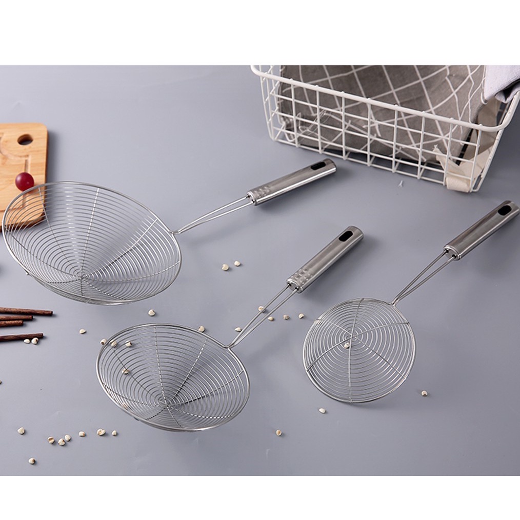 Vợt Lẩu, Rán Chiên, Chao Vòng Vớt Thức Ăn Bằng Inox [GIÁ SỈ]