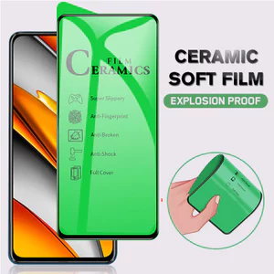Xiaomi Poco X3 NFC F3 M3 Mi 10T 9T Pro Redmi Note 10 9 8 7 Pro 9S 9T 9A 9C 8A 7A Gốm Sứ Kính Cường Lực Bảo Vệ Màn Hình Mềm