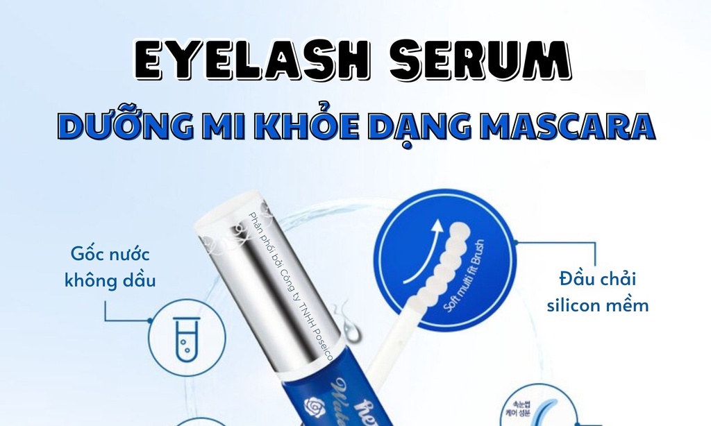 Mô tả Mascara Serum Tinh Chất Dưỡng Mi Kissme Heroine Make Watering Eyelash Serum 5.5ml Dưỡng Mi Khỏe Làm Mi Dài Rậm - 4