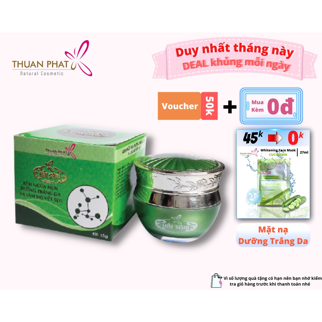 Kem Ngừa Mụn Dưỡng Trắng Da Làm Mờ Sẹo Hải Sâm