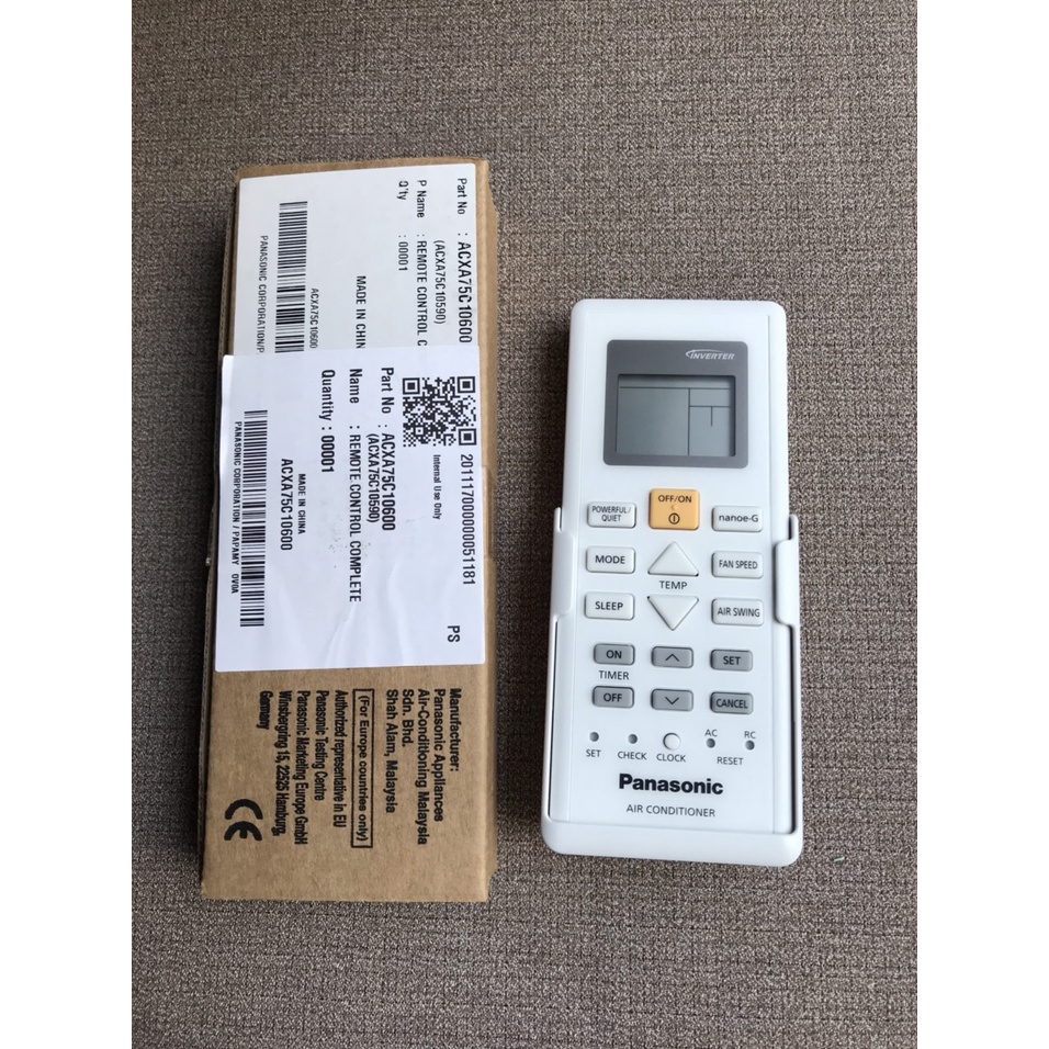 [Malaysia] Điều khiển điều hòa panasonic nanoe vàng, Remote máy lạnh panasonic hàng chính hãng, Bảo hành 12 tháng