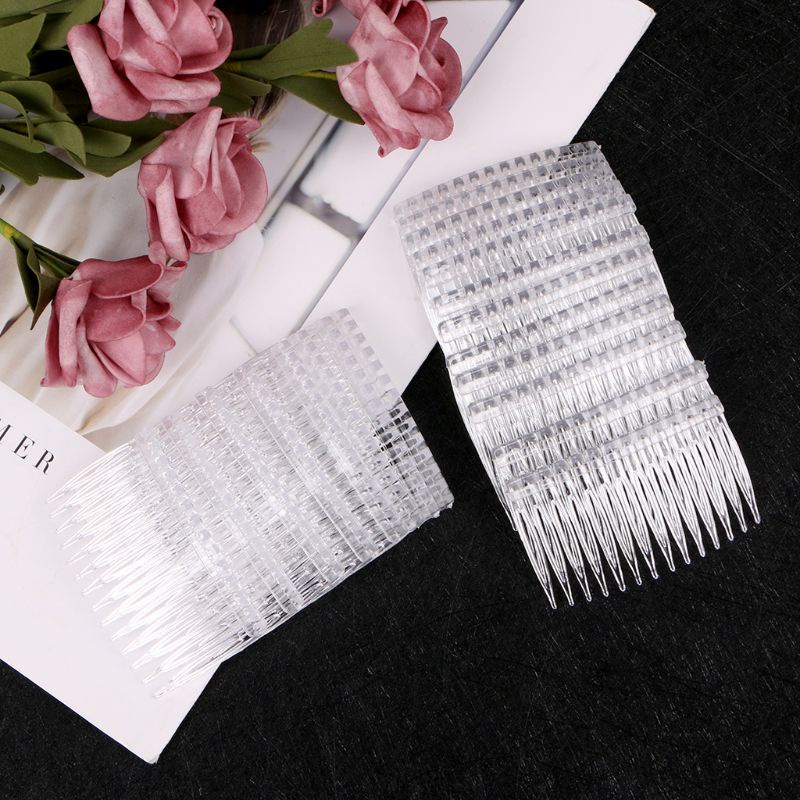 Fl 20 Chiếc Kẹp Tóc Nhựa Bên Lược Pin Barrettes 70X40mm Dành Cho Nữ Nhựa Trong Suốt Bên Lược Pin Barrettes