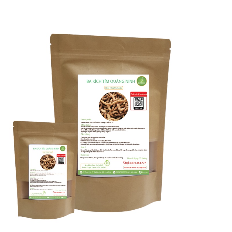Ba kích tím Quảng Ninh thượng hạng JINDO 1kg