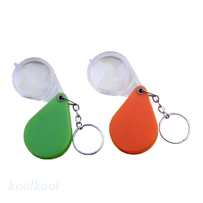 Mini Pocket Magnifier  Folding Magnifying Glass with for Key Chain for Readi