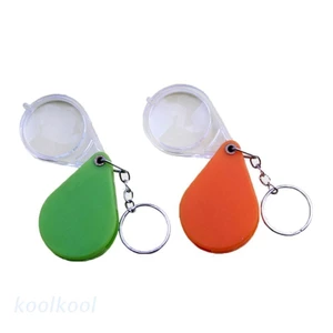 Mini Pocket Magnifier Folding Magnifying Glass with for Key Chain for Readi