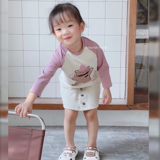 Áo thun dài tay bé trai bé gái Batala kids áo phông thu đông cotton dáng Hàn cho bé từ 10-25kg