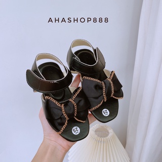 Sanda Quai Hậu Đính Nơ Viền Xích Đế Êm Chân Cho Bé Gái 4-10 Tuổi K155