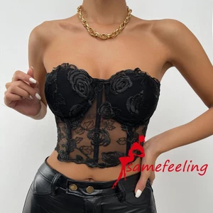 Sf♫Áo Nữ Thêu Hoa Trong Suốt Gợi Cảm Hợp Thời Trang