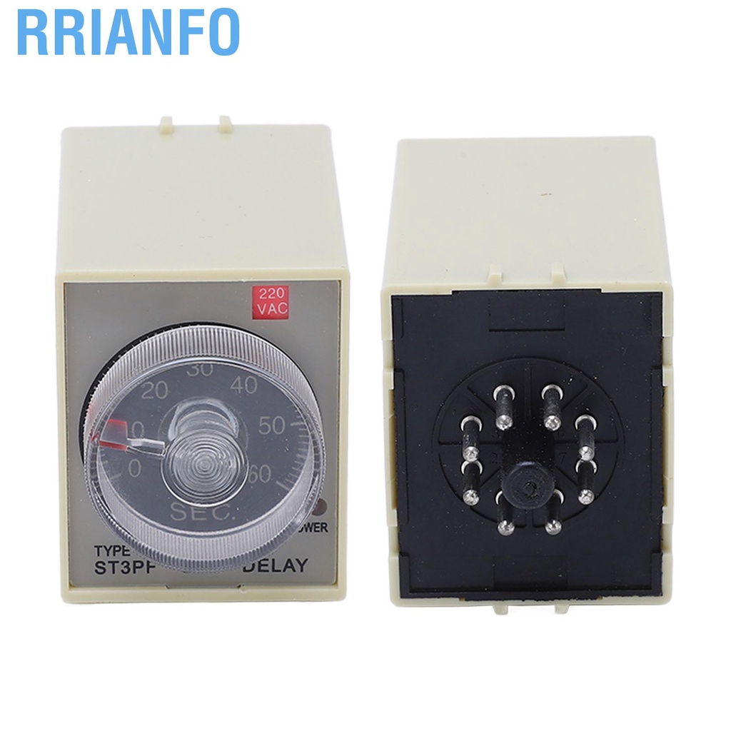 Rrianfo Rơ le đút tắt nguồn thời gian hẹn giờ chính xác cao AC200‑220V ST3PF