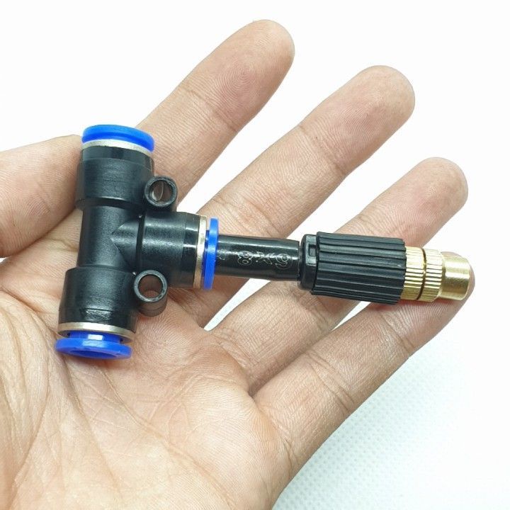 BỘ ĐỒNG TÊ 8MM Trọn bộ KIP sương tưới cây, làm mát béc ĐỒNG...sử dụng ống LDPE 8MM và tê nối nhanh cao cấp tùy chọn béc