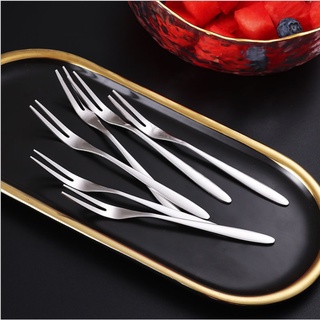 Combo 10 Nĩa Nhỏ 2 Răng Inox 304 - Hoàn Hảo Cho Trái Cây, Bánh và Mứt