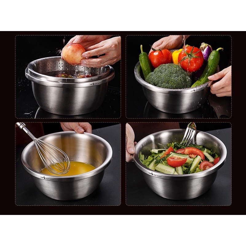 Thau inox 304 SSGP lọai mờ cao cấp đồ dùng nhà bếp