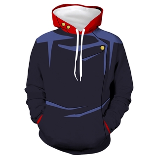 Áo hoodie nam cosplay Jujutsu Kaisen Yuji & Gojo, có mũ trùm đầu