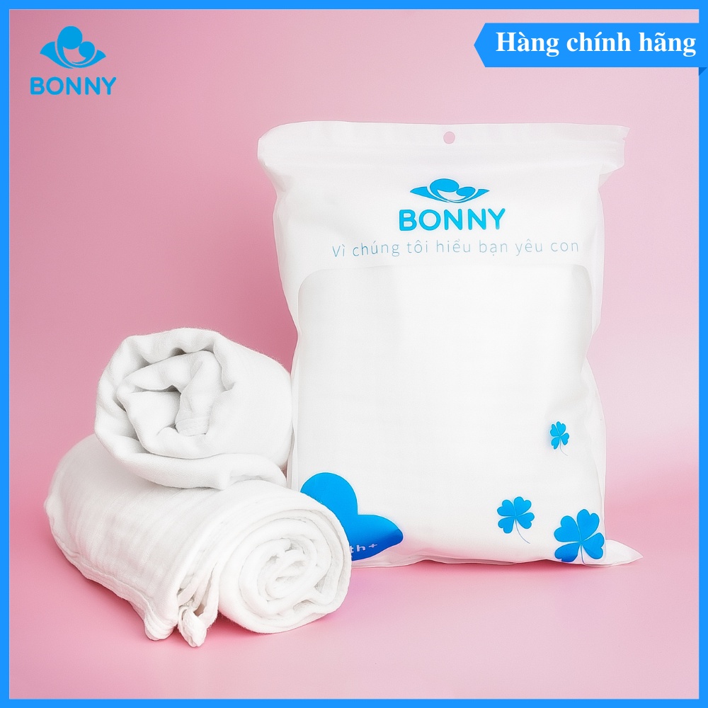 Ảnh Set 2 Khăn Tắm Sợi Tre 4 Lớp Bonny Siêu Mềm Và Thấm Hút (Kích thước: 90x90Cm) 1