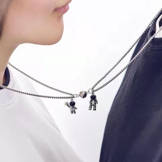 🌺xinyia🌺Vòng cổ cặp mặt hình phi hành gia thời trang