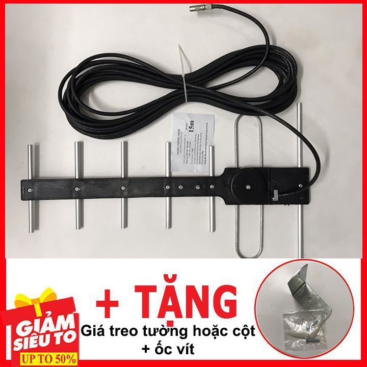 Anten Cho Tivi Và Đầu Thu Hỗ Trợ DVB-T2 Thiết Kế Tàu Bay Kèm Dây 15m ...