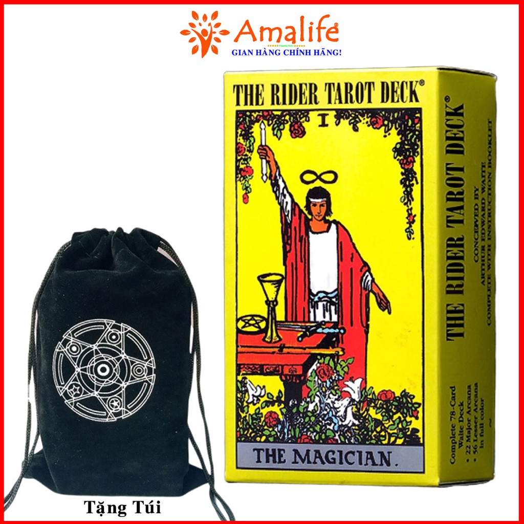 Ảnh Bộ Bài Bói Tarot 78 The Rider Waite Deck Chính Hãng Amalife Cỡ To – Tặng Kèm Túi Đựng Bài Bằng Vải Nhung 3