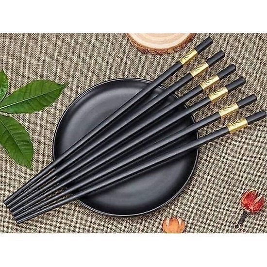 Bộ 10 đôi Đũa mạ vàng cao cấp hàn quốc sang trọng, bền đẹp