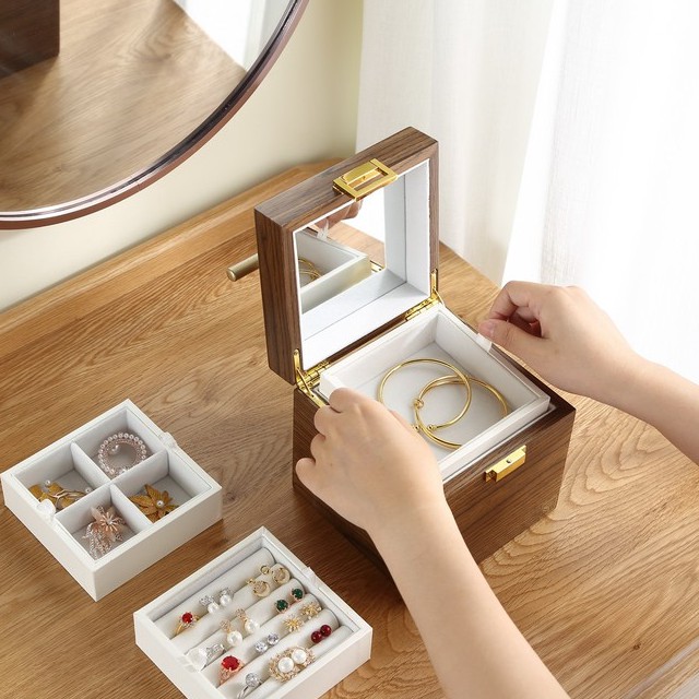 Hộp đựng trang sức Casegrace từ gỗ cỡ lớn chất lượng cao