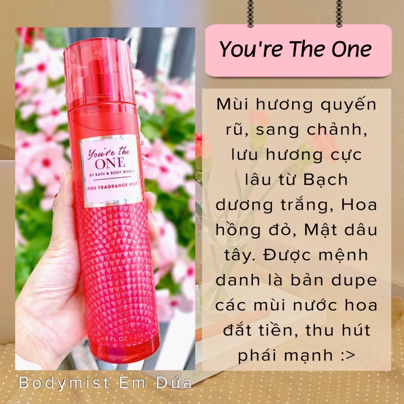 body mist Xịt Thơm You're the One 236ml Hương Thơm Cá Tính, Năng Động