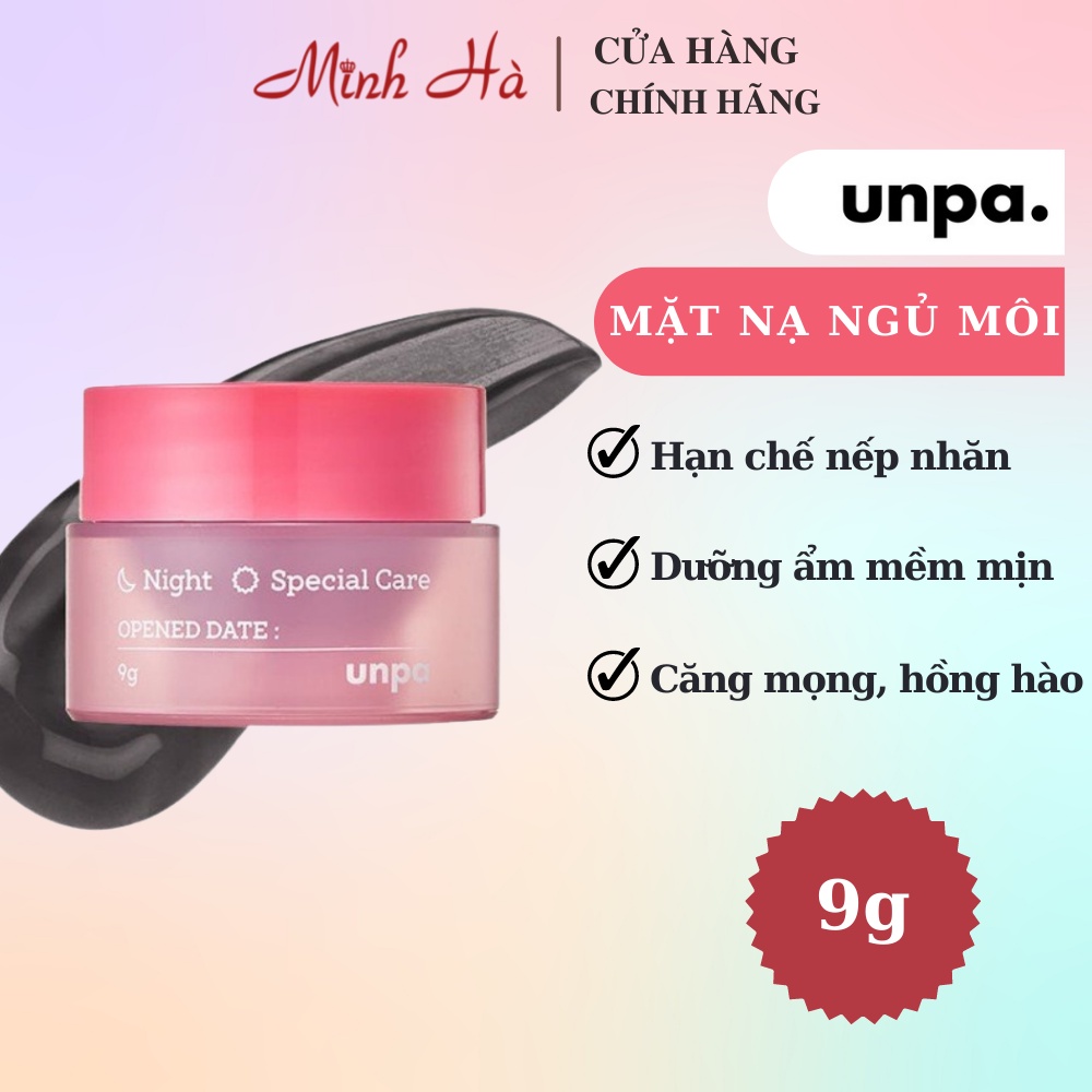 Mặt nạ ngủ môi Unpa Bubi Bubi Lip Mask 10ml giúp môi ẩm mịn và căng mọng