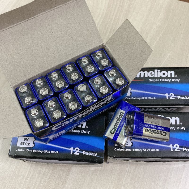 Lot De 12 Piles Camelion Green Cello BLOCK 9V 6LF22 - 450mAh, Pour Télécommandes Et Appareils