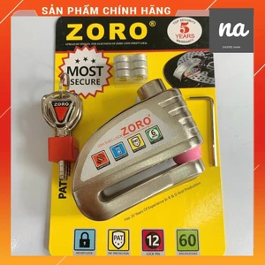 KHÓA PHANH ĐĨA XE MÁY ZORO CHÍNH HÃNG CAO CẤP, Ổ KHÓA CHỐNG TRỘM BÁO ĐỘNG BẢO VỆ AN TOÀN