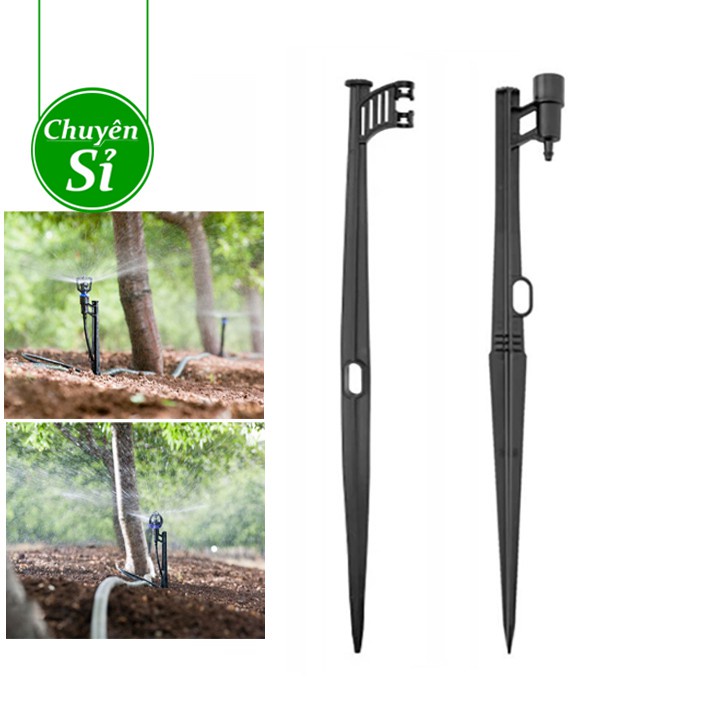 Cây cắm giữ béc phun mưa, cây căm béc 45cm có ren 17mm, cây cắm 45cm 2 đầu gài