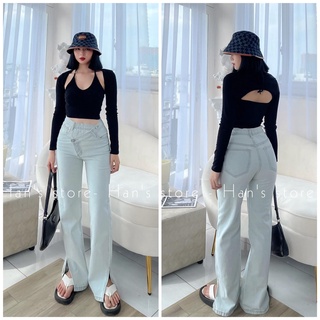 [HAN’S STORE ]ÁO TAY DÀI PHỐI YÊM ( ẢNH THẬT )