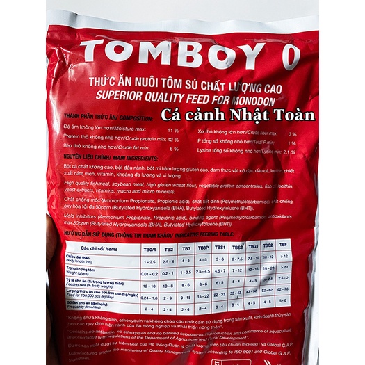 CÁM TOMBOY TB0 HẠT MỊN CHO CÁ CON BAO 1KG