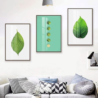 Tranh Treo Tường Chanh Và Lá Xanh - Tranh Hoa Lá Treo Phòng Khách, Phòng Ngủ, Phòng Ăn Laminate Tráng Gương