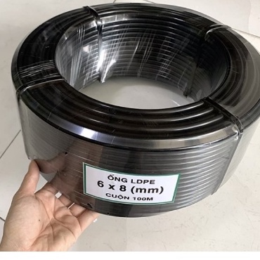 Dây Phun Sương LDPE 8mm 6x8, Dây Tưới Cây,Nhựa Nguyên Sinh bền Cao -Cuộn 50.100m LƯU Ý ỐNG 6X8 KÍCH THƯỚC TRONG NGOÀI