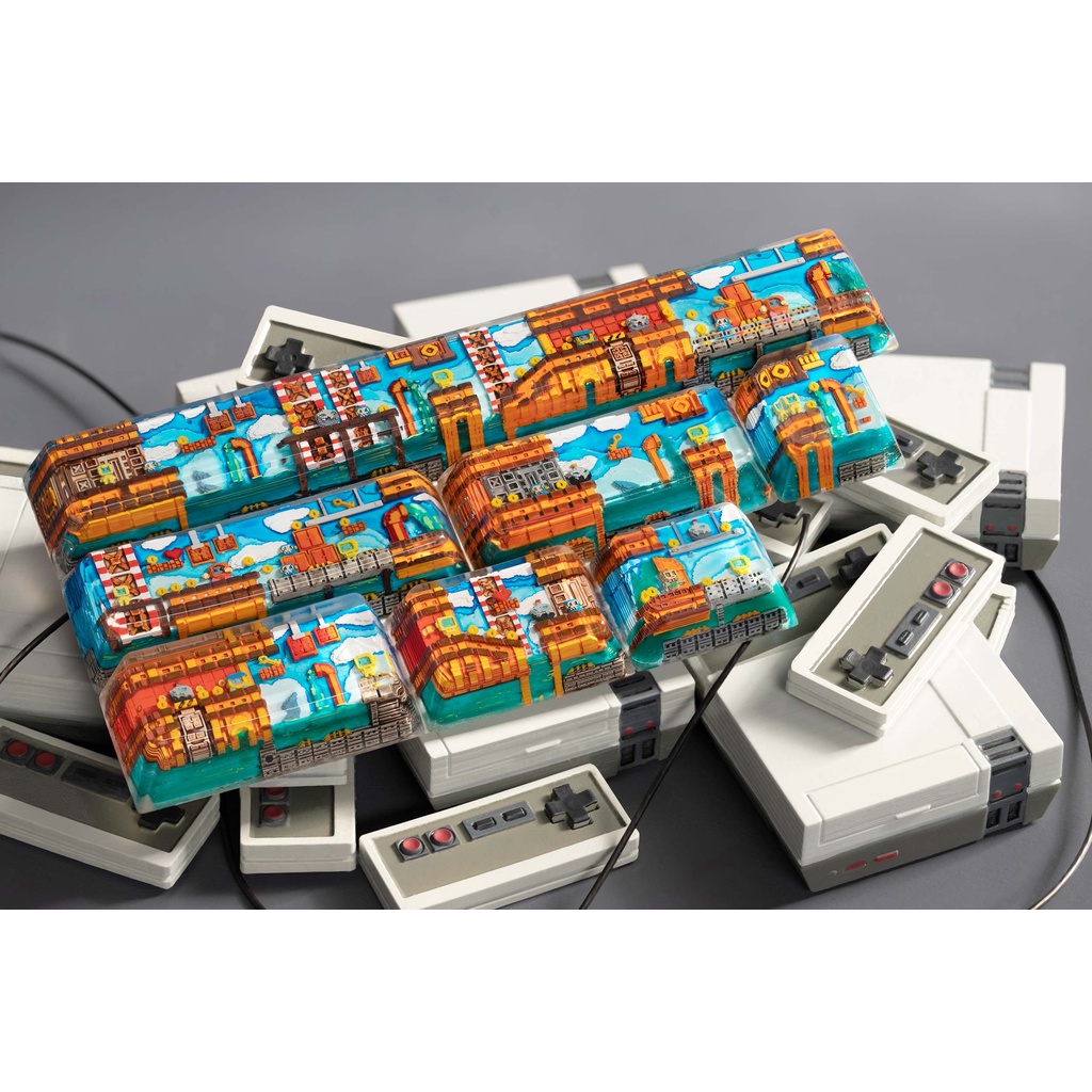 Bộ Keycap Jelly Key 8-bit trang trí bàn phím cơ gaming | Shopee Việt Nam