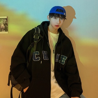 Áo nỉ HOODIES ZIP form rộng Unisex in chữ thời trang Hàn Quốc