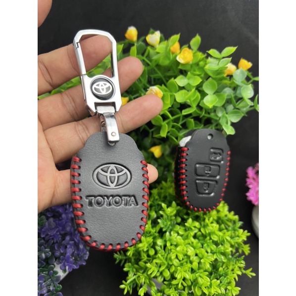 Bao da chìa khoá 3 nút có chìa xe Toyota Vios 2019-2022
