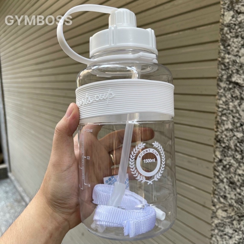 Bình Đựng Nước Thể Thao Sport Cup Dung Tích 1000ml,1500ml,2000ml,Có Ống Hút,Dây Đeo Tiện lợi
