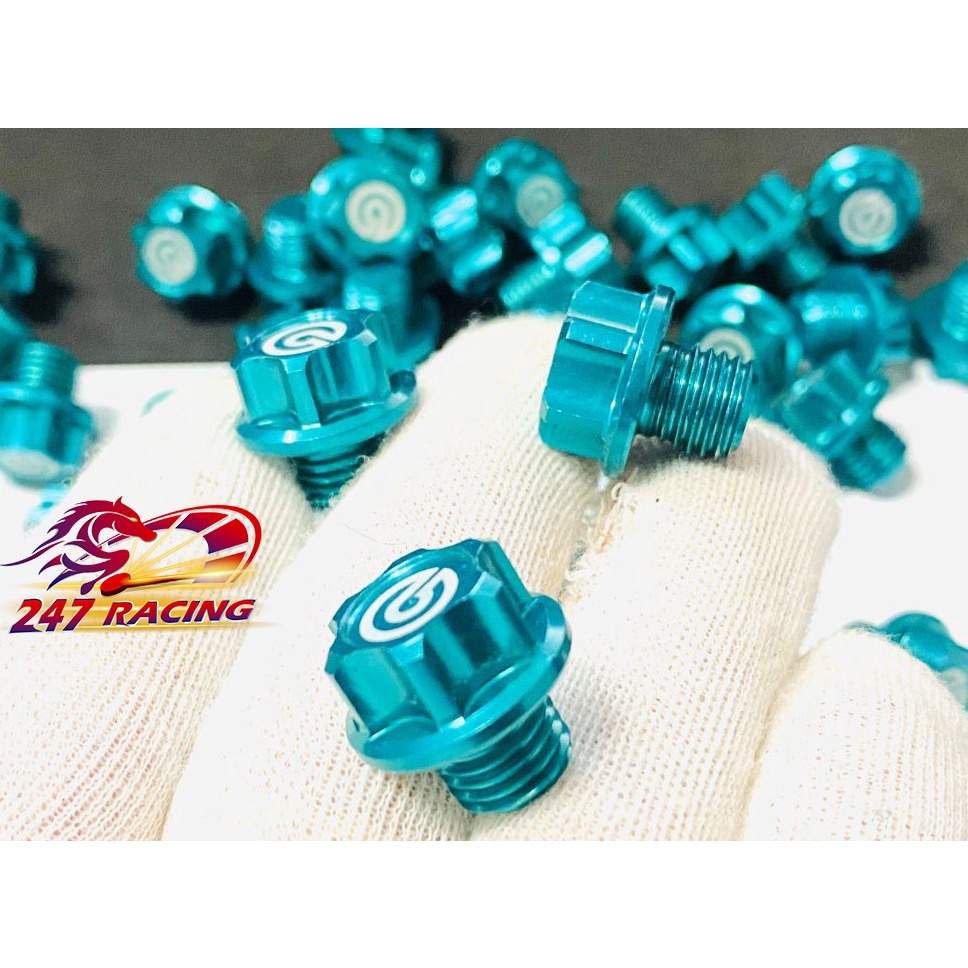 Ốc chân Kính Rembo 10li Răng Thuận gắn nhiều loại xe máy màu Xanh Lục Bảo SIÊU RẺ ĐẸP