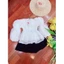 Set Tơ Trễ Vai Tay bồng mix quần