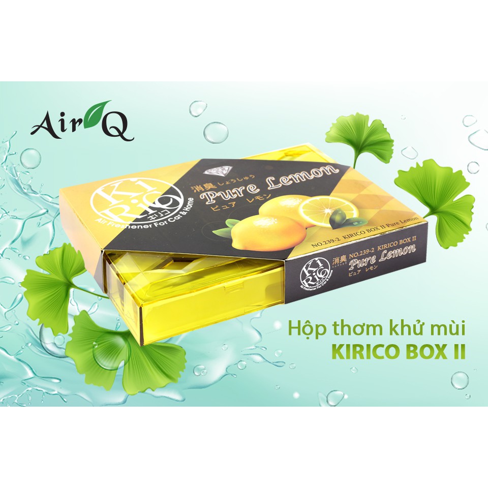 Hộp Thơm Khử Mùi AIRQ Kirico Box II No.2392 Pure Lemon 160g