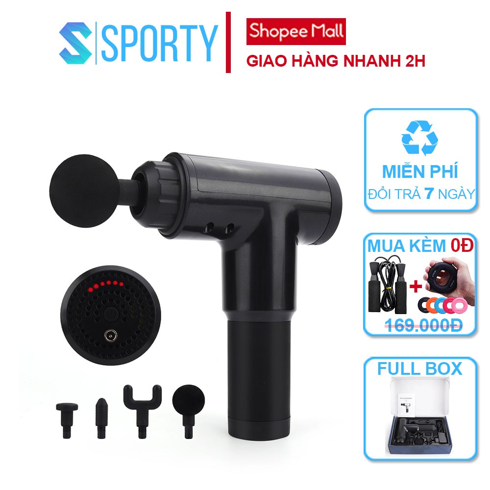 Máy massage cầm tay Fascial trị liệu toàn thân cải thiện sức khỏe, 6 mức độ điều chỉnh SPORTY FG003