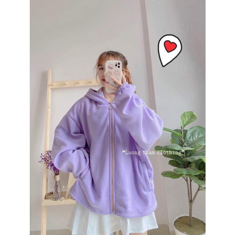 [HCM] ÁO KHOÁC NỈ CARDIGAN NỮ FORM RỘNG Y HÌNH THỜI TRANG TRẺ TRUNG HOT HIT HIYU STORE