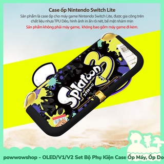 [Sẵn VN - Hỏa Tốc] Oled/V1/V2 Set Bộ Phụ Kiện Case Máy, Case Dock, Nút Bọc, Hộp Băng Nintendo Switch Mẫu Splatoon 3 Sand