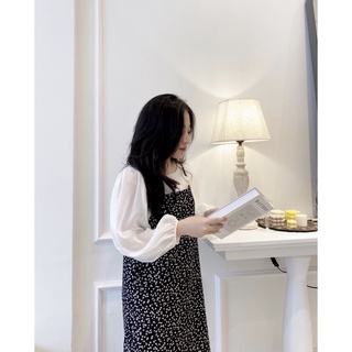 Váy Yếm nữ nhung hoa dáng suông Ma Vie (không kèm áo)