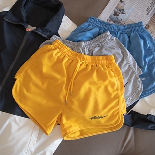 Quần short thêu lưng cao thể thao dành cho nữ Quần Cotton cỡ lớn giải trí mới